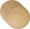 Disposable Burlap Printed Paper Place Mats 50 Pack 13.5 Round Rustic Brown Natural Chargers Coated Place Mat for Fall Spring Vintage Country Farmhouse Tan Table Setting Kitchen Party